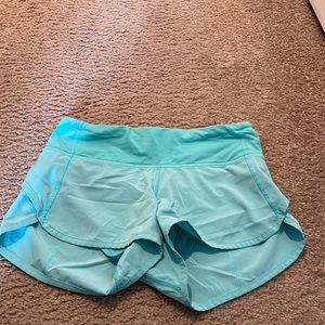 Green Lululemon Speed Up Shorts